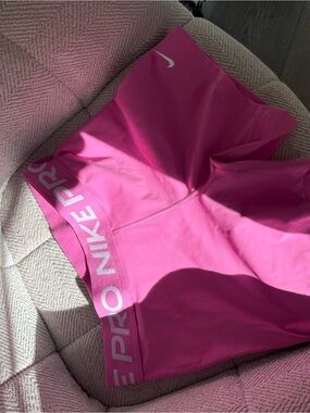 Nike Women's Bright Pink Pro Bike Shorts